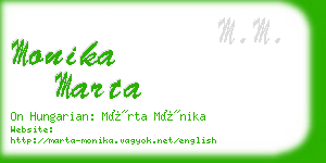 monika marta business card